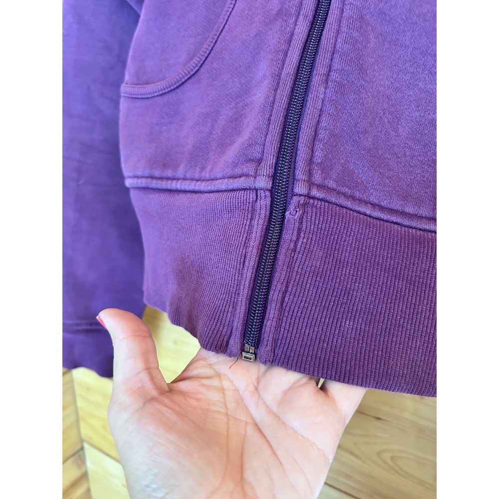 Scuba Hoodie Full Zip Women Small Purple Cotton Fleece Sweatshirt Lululemon - Picture 6 of 8